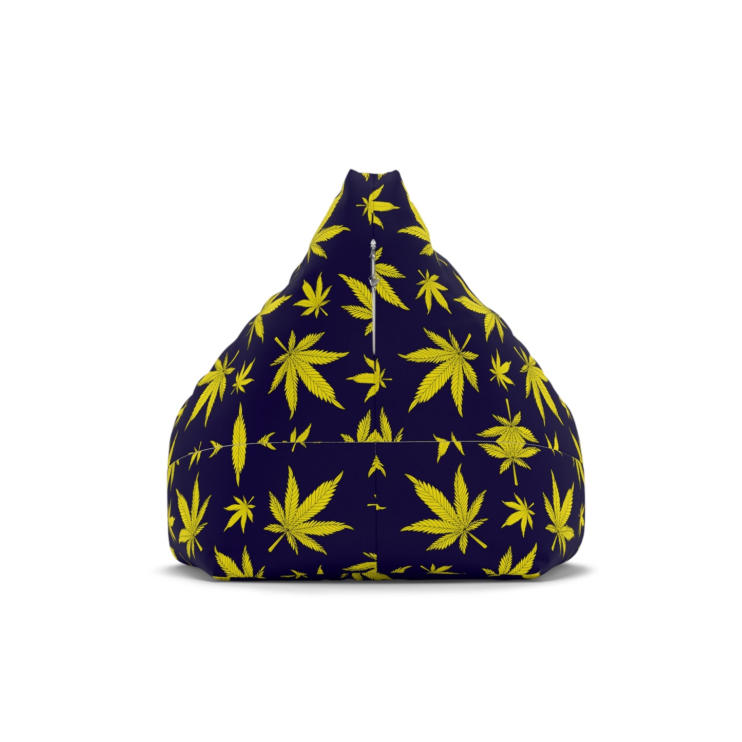 Weed Cannabis Gaming Bean Bag Chair Cover Yellow Navy Home Decor Marijuana Pot Leaves Games Beanbag Living Room Gift Adults Bedroom Man Cave