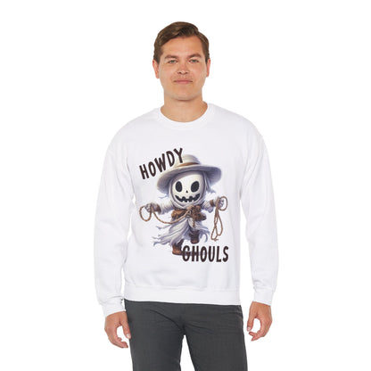 Howdy Ghouls Western Halloween Sweatshirt Funny Western Ghost Halloween Sweater Punny Ghost Howdy Ghouls Pullover Sweater Fall Unisex Gift