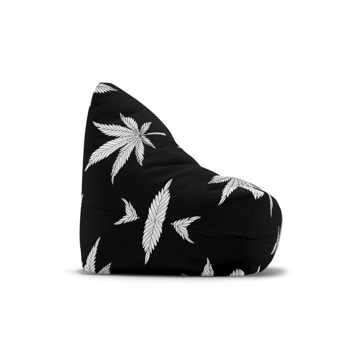 Marijuana Pot Leaf Gaming Bean Bag Chair Cover Black White Home Decor Weed Cannabis Games Beanbag Living Room Gift Adults Bedroom Man Cave