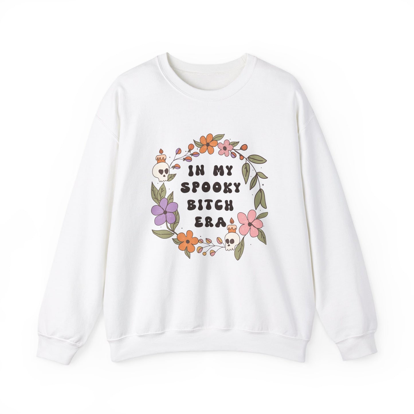 In My Spooky Bitch Era Sweatshirt Funny Halloween Sweater Trendy Retro Halloween Spooky Bitch Vintage Halloween Sweater Fall Season Women