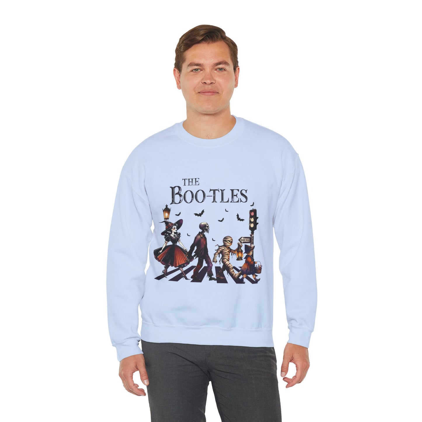 The Boo-tles Sweatshirt Funny Halloween Sweater Spooky Season Pullover Vampire Witch Monsters Sweater Boo Music Sweatshirt Retro Halloween