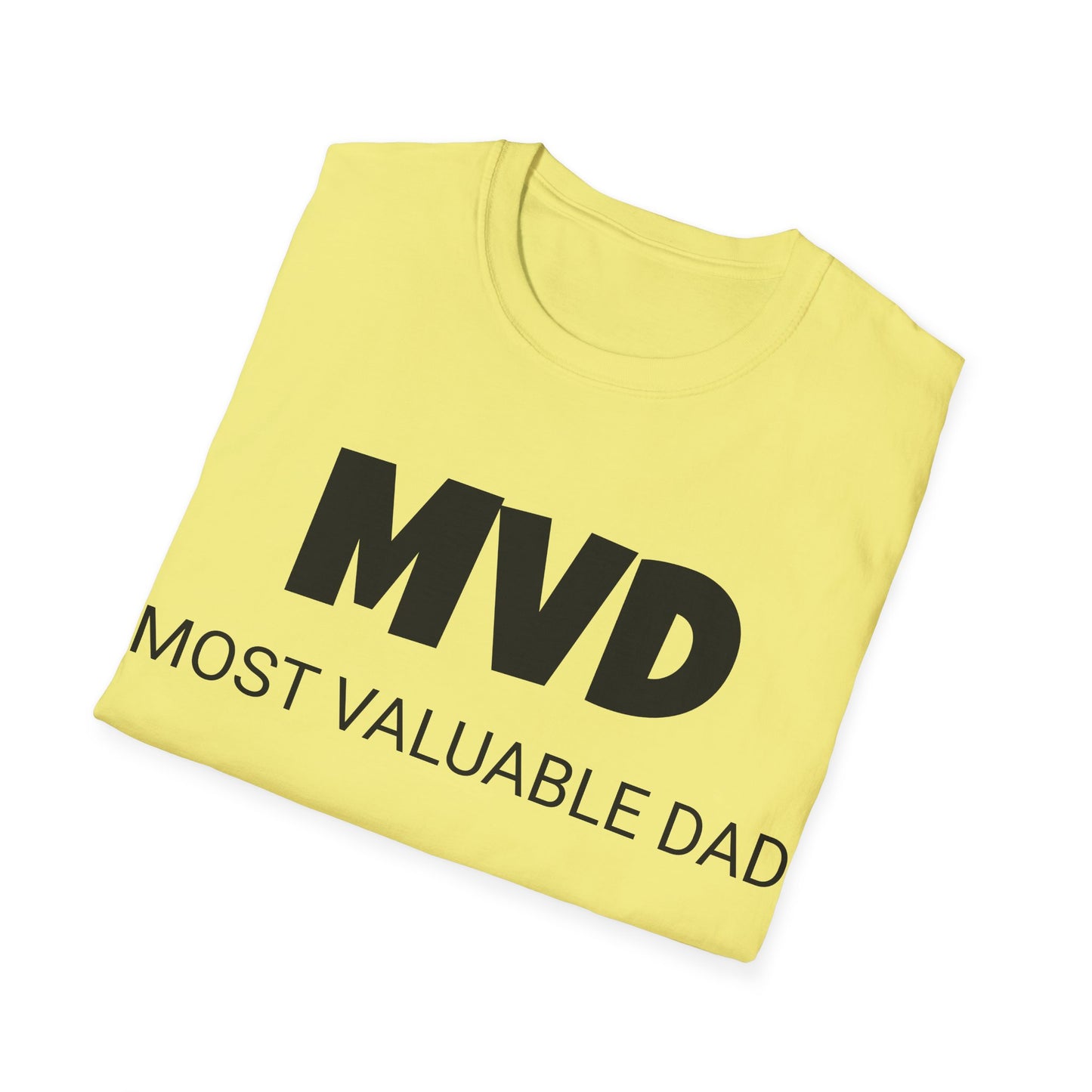 Funny Dad Unisex Softstyle T-Shirt, "MVD", Father's Day Gift, Mens Adult Tee Unique Novelty Present,Ideas for Pappa,Daddy,Pop