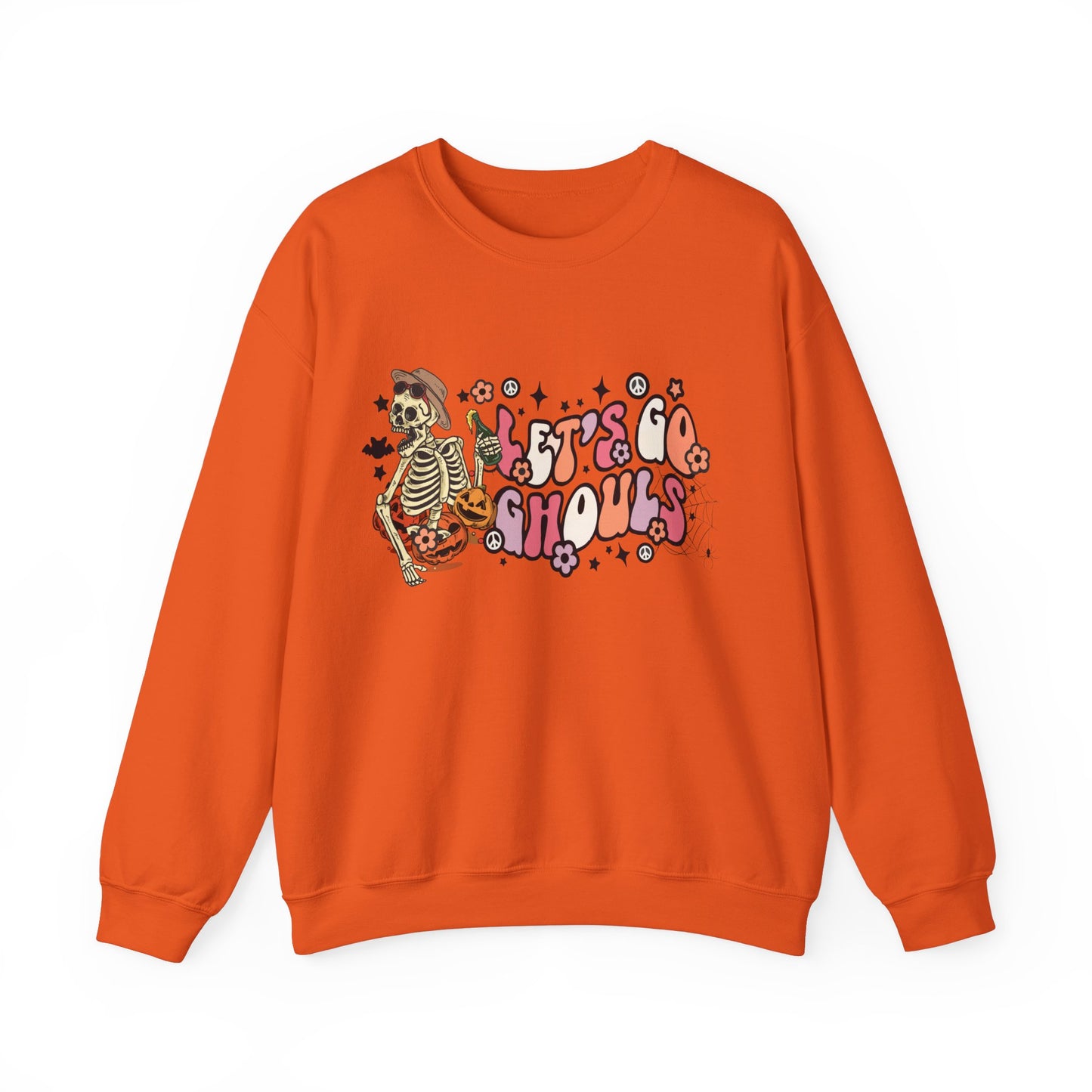 Lets Go Ghouls Sweatshirt Retro Halloween Sweater Funny Halloween Skeleton Sweatshirt Spooky Season Halloween Outfit Funky Bachelorette Gift