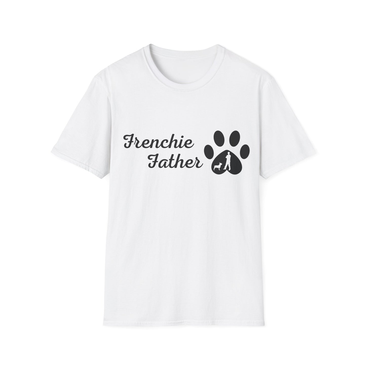 French Bulldog Dad's T-shirt, "Frenchie Father", Dog Father's Day Gift, Fur Papa, Unique Men's Apparel Novelty Pet Lover Tee