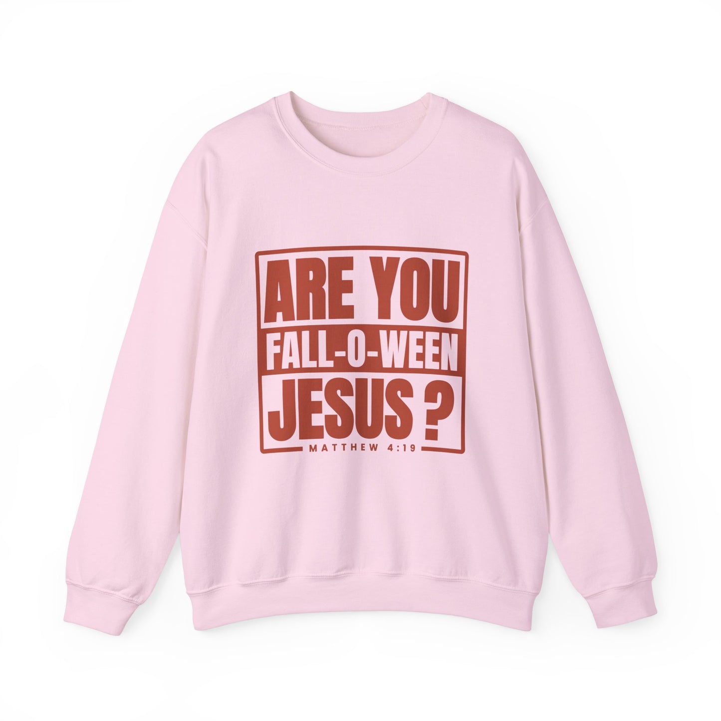 Are You Fall-O-Ween Jesus Sweatshirt Falloween Jesus Halloween Sweater Christian Fall Religious Crewneck Follow Jesus Matthew Bible 4:19