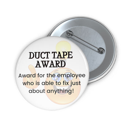 Funny Office Award Pin Button Duct Tape Award Pin Work Party Funny Coworkers Gift Funny Year End Office Pins Office Badges Employee Xmas