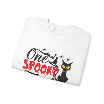 One Spooky Teacher Sweatshirt Cute Spooky Teacher Sweater Retro Teacher Halloween Sweatshirt Black Cat Lover Teacher Sweater Back To School