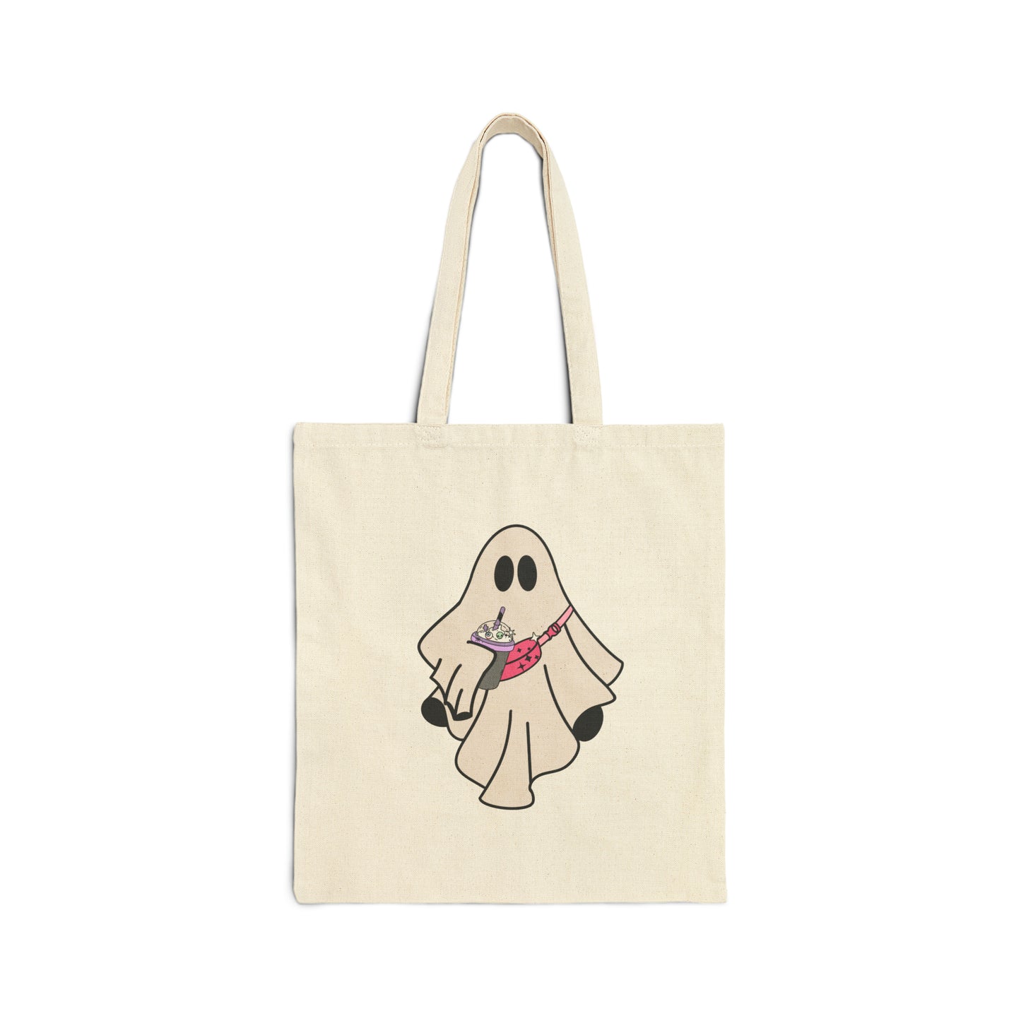 Boo-Jee Ghost Tote Bag Halloween Chic Candy Bag Vintage Retro Halloween Treats Canvas Bag Trick Or Treat Bag Cute Ghost Halloween Party Bag