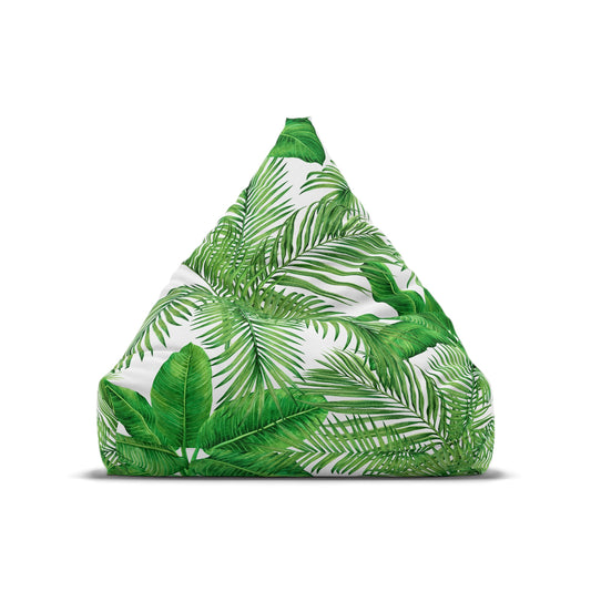 Tropical Palm Leaves Bean Bag Chair Cover Green Home Decor Gift Plant Mom Aesthetic Gift New Home Gift Botanical Outdoor Patio Beanbag Cover