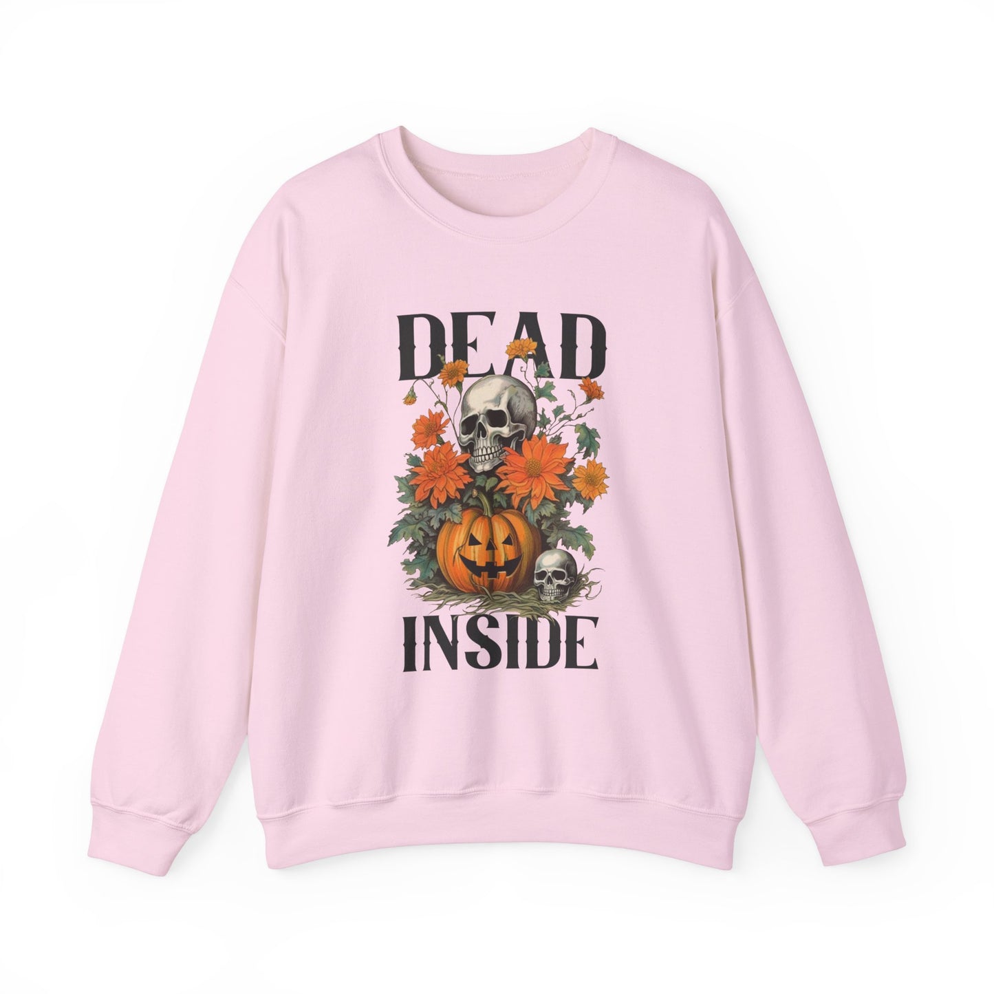 Dead Inside Halloween Sweatshirt Vintage 1950s Halloween Sweater Retro Halloween Funny Sweatshirt Spooky Season Skull Pumpkin Fall Season