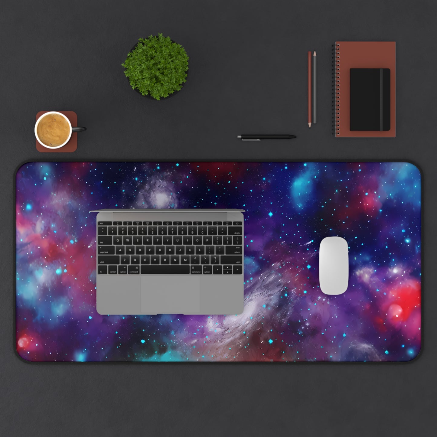 Galaxy Desk Mat Cosmic Outer Space Office Desk Accessories Bohemian Mouse Pad Universe Desk Pad Celestial Gaming Mousepad Unique Gift Idea