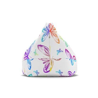 Butterflies Bean Bag Chair Cover Colorful Retro Home Decor Aesthetic Gift Girls Teens Bedroom Gift Living Room Furniture Gaming Beanbag Gift