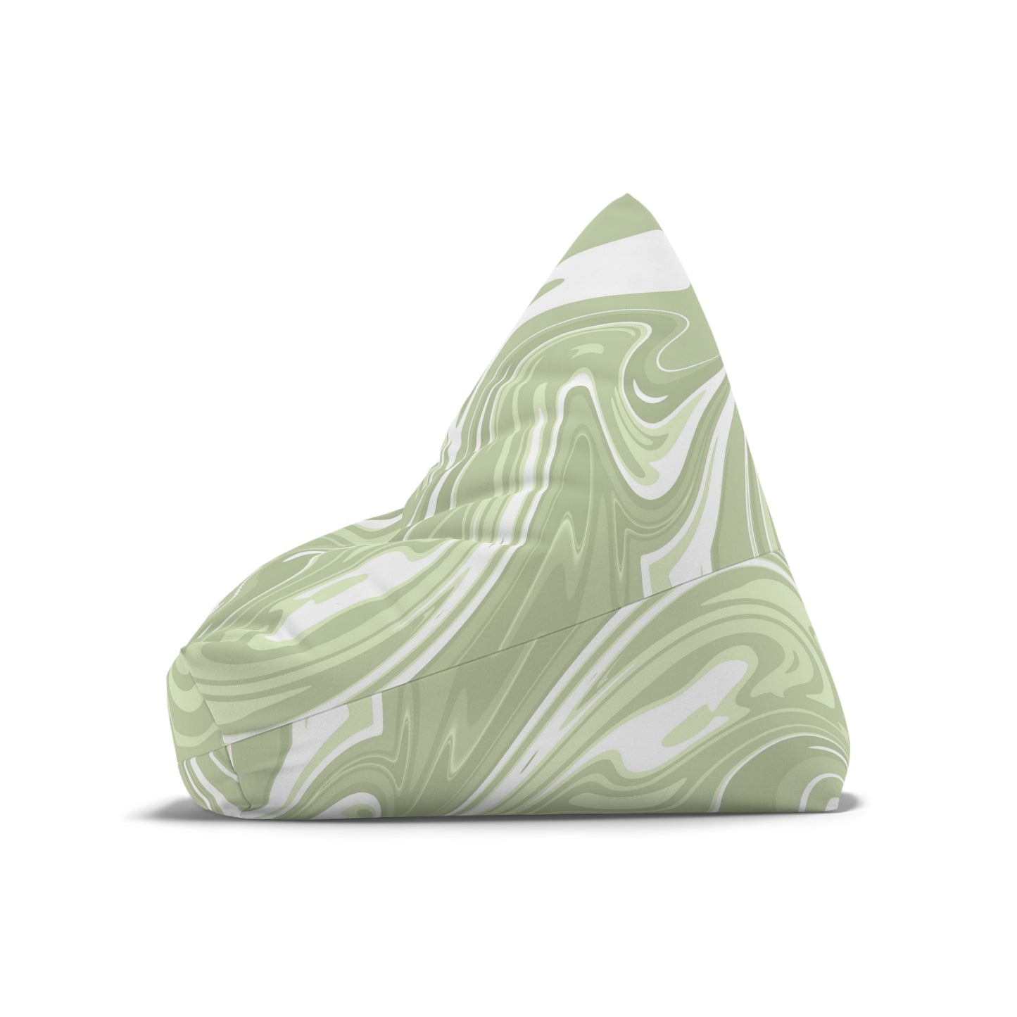 Green Marble Swirls Bean Bag Chair Cover Groovy Green Home Decor 60s Trippy Hippie Teens Dorm Adult Bedroom Gaming Room Chair Furniture Gift