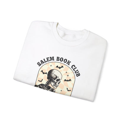 Salem Book Club Sweatshirt Halloween Sweater Witch Book Halloween Outfit Salem Massachusetts Librarian Sweatshirt Book Lover Bookworm Gift